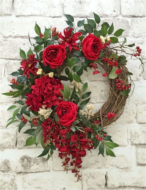 door wreath red|red wreaths for front door.